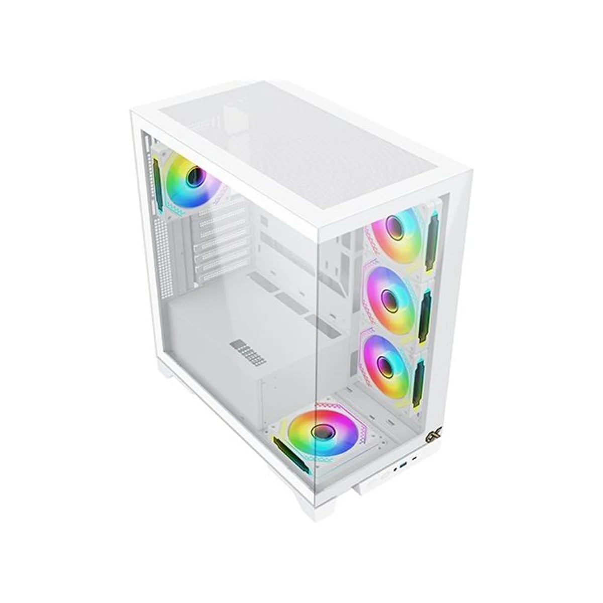 Xigmatek Endorphin Ultra Arctic Tempered Glass RGB Mid-Tower Gaming Case - White - EN41334 view 3