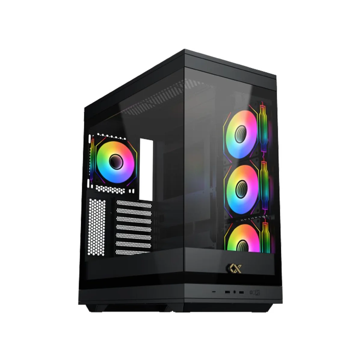 Xigmatek Meta Tempered Glass E-ATX Gaming Case - Black - EN45066