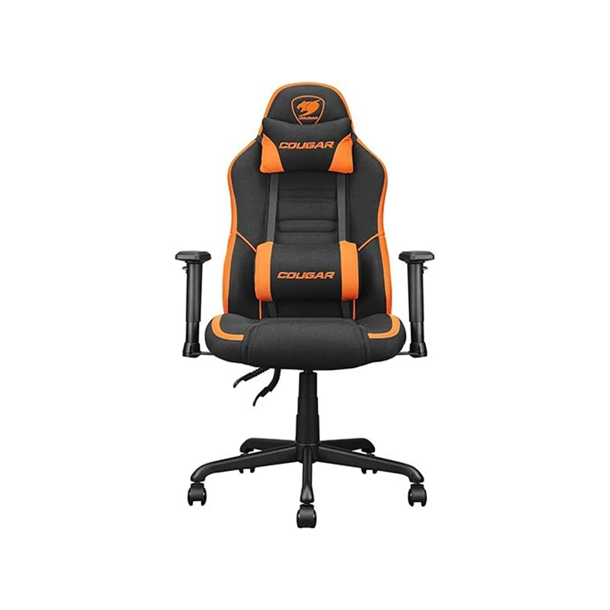 COUGAR Fusion SF Woven Fabric Gaming Chair - Orange/Black (Lumbar Pillow, Neck Pillow, 2D Armrests, Steel Base) - 3MFSFORB.0001 view 2