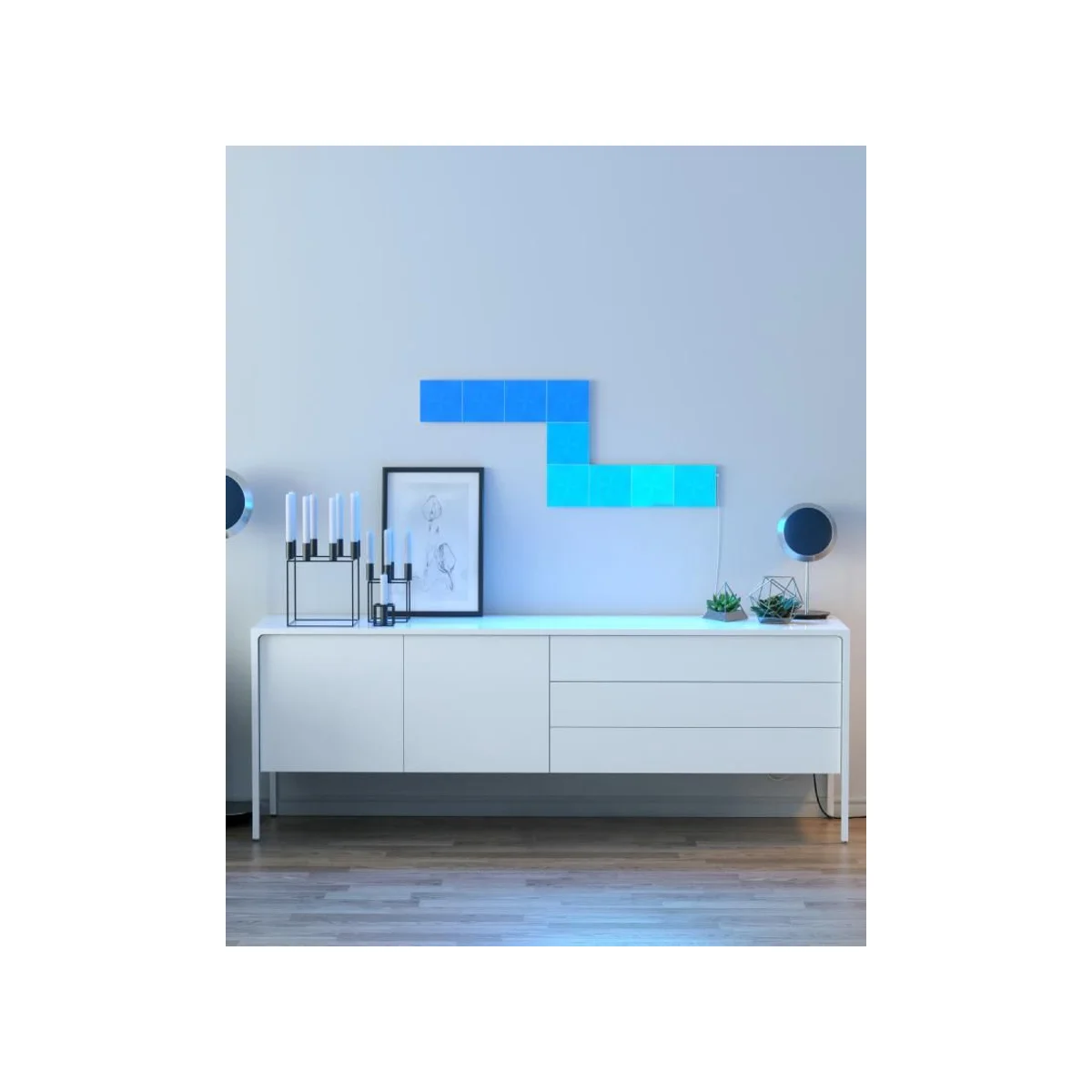 Nanoleaf Canvas Smarter Kit - 9 Lights Square (Touch Control, Music Sync, Modular Design) - NL29-0002SW-9PK view 3