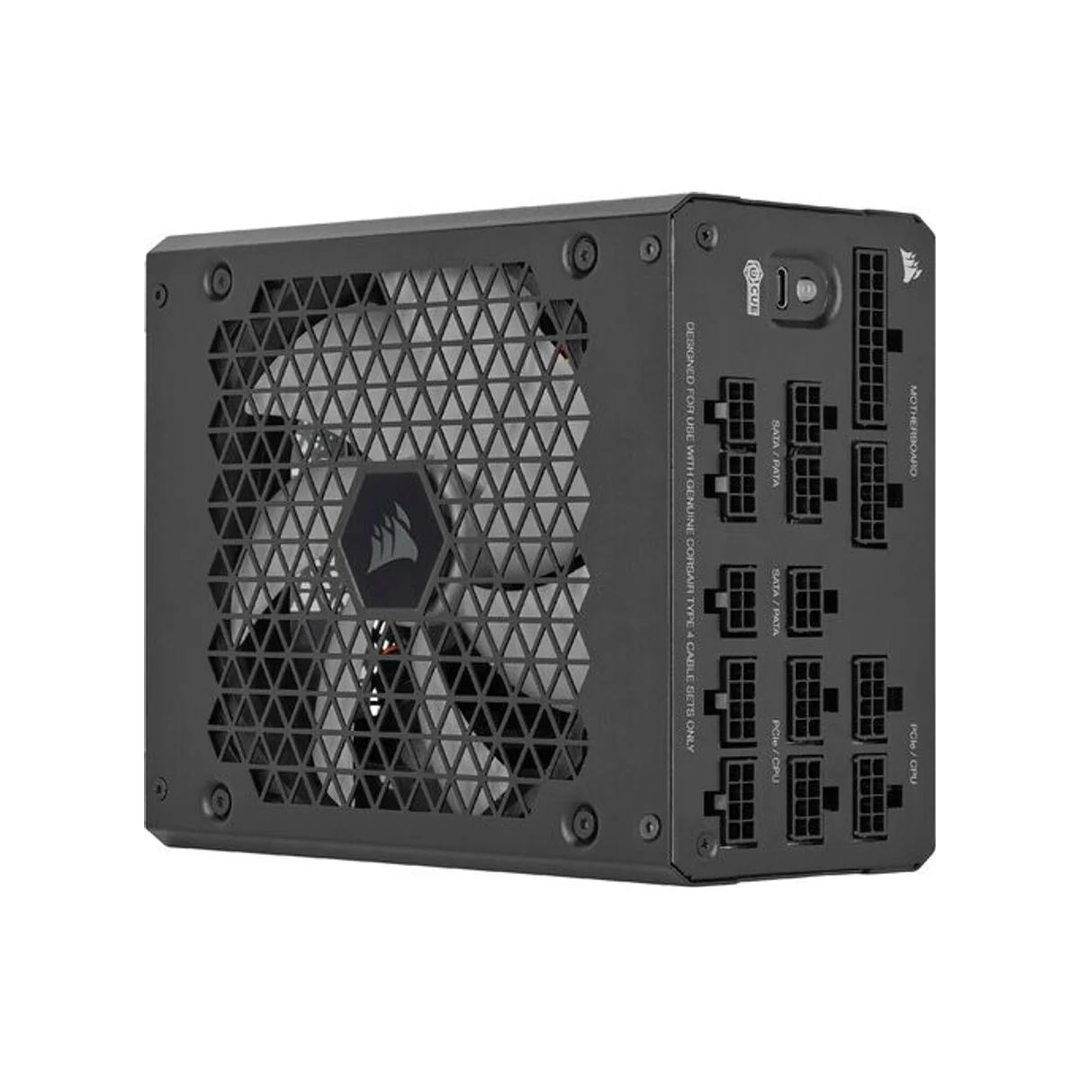 Corsair HX1000i 1000W 80 Plus Platinum Modular ATX Power Supply - Black - (ATX 3.0, 1000W, Platinum Efficiency, Fully Modular, 140mm FDB Fan) - CP-9020259-UK view 2