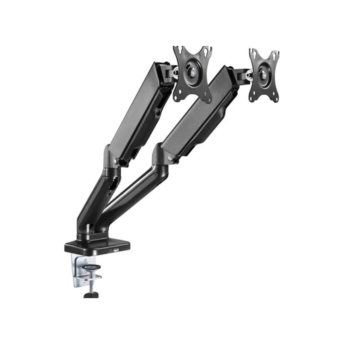 Navodesk Model C PRO Dual Monitor Arm - Black (Gas Spring, USB Hub, Cable Management) - CTRL-CPRO-DUAL-BK view 2