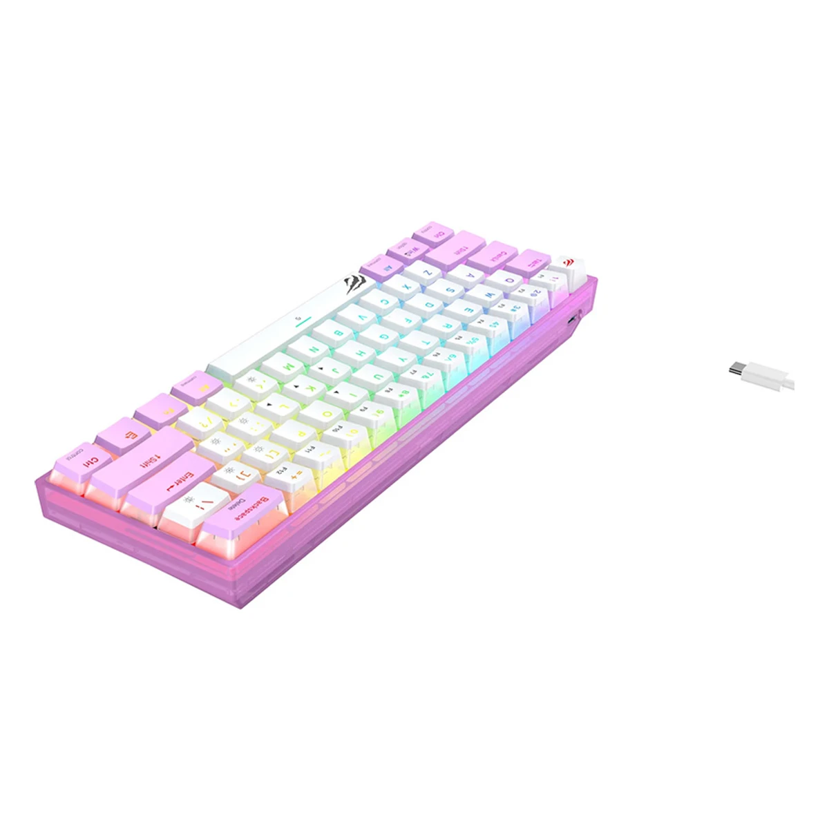 HAVIT Transparent RGB backlighting Gaming Keyboard - White | KB877L view 4