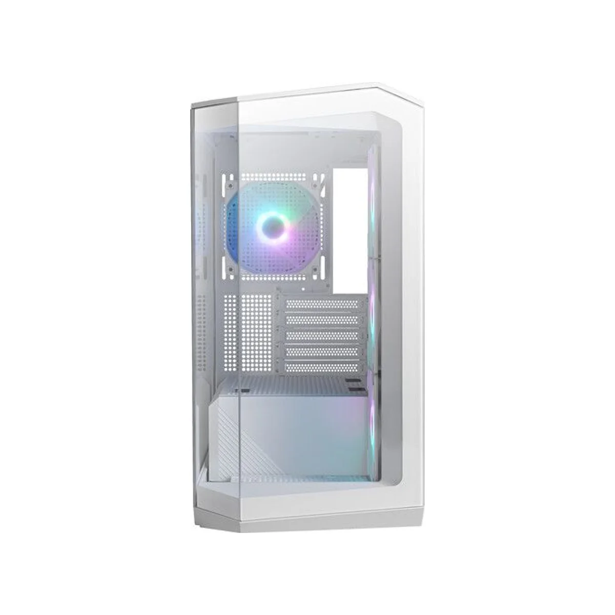MSI MAG PANO M100R PZ Tempered Glass Mid-Tower Gaming Case - White - 306-7G24W21-809 view 2