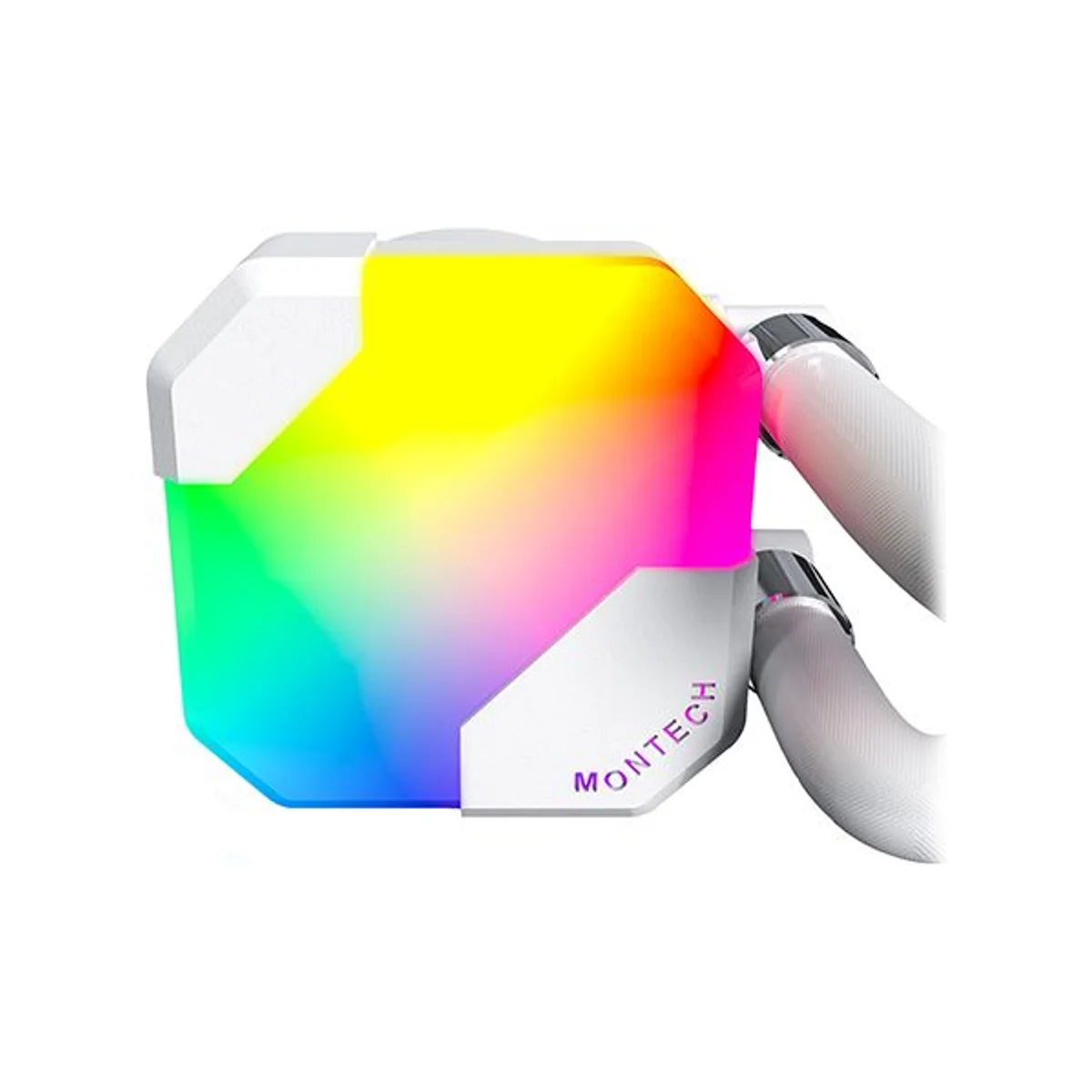 MONTECH HyperFlow ARGB 360 AIO CPU Liquid Cooler - White (360mm, ARGB, 2200 RPM) - 4710562743821 view 3