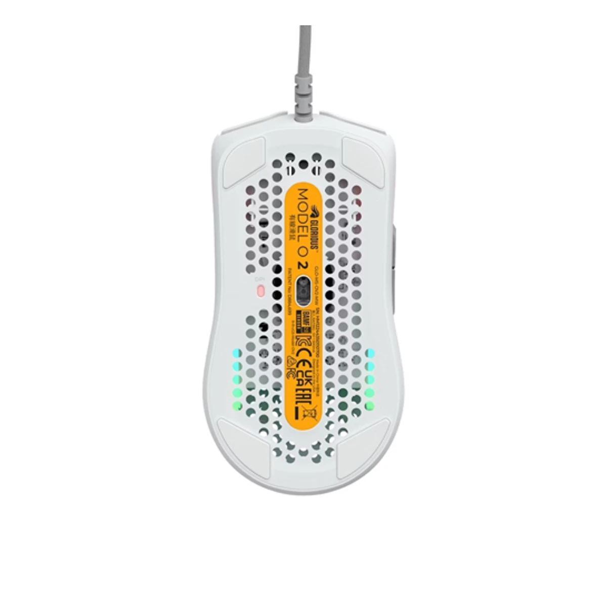 Glorious Model O 2 RGB Wired Optical Gaming Mouse - Matte White (Lightweight, 80M Click Switches, BAMF 2.0 Sensor, 650 IPS) - GLO-MS-OV2-MW view 5