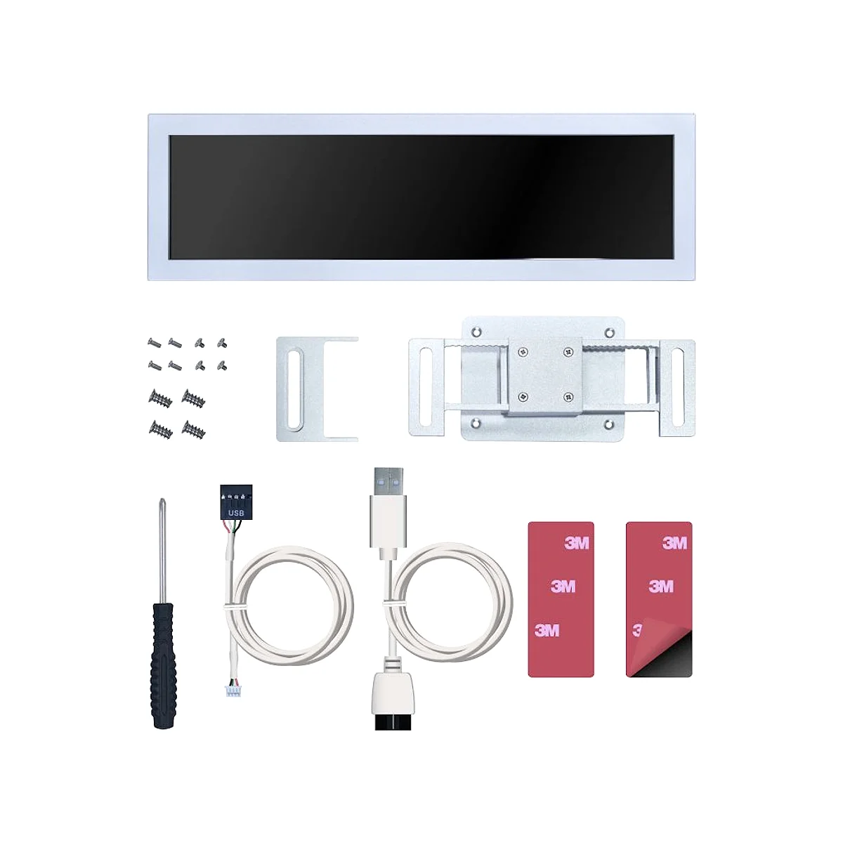 Lian Li 8.8" IPS Screen 60Hz Case Bracket Metal - White | SM088W view 4