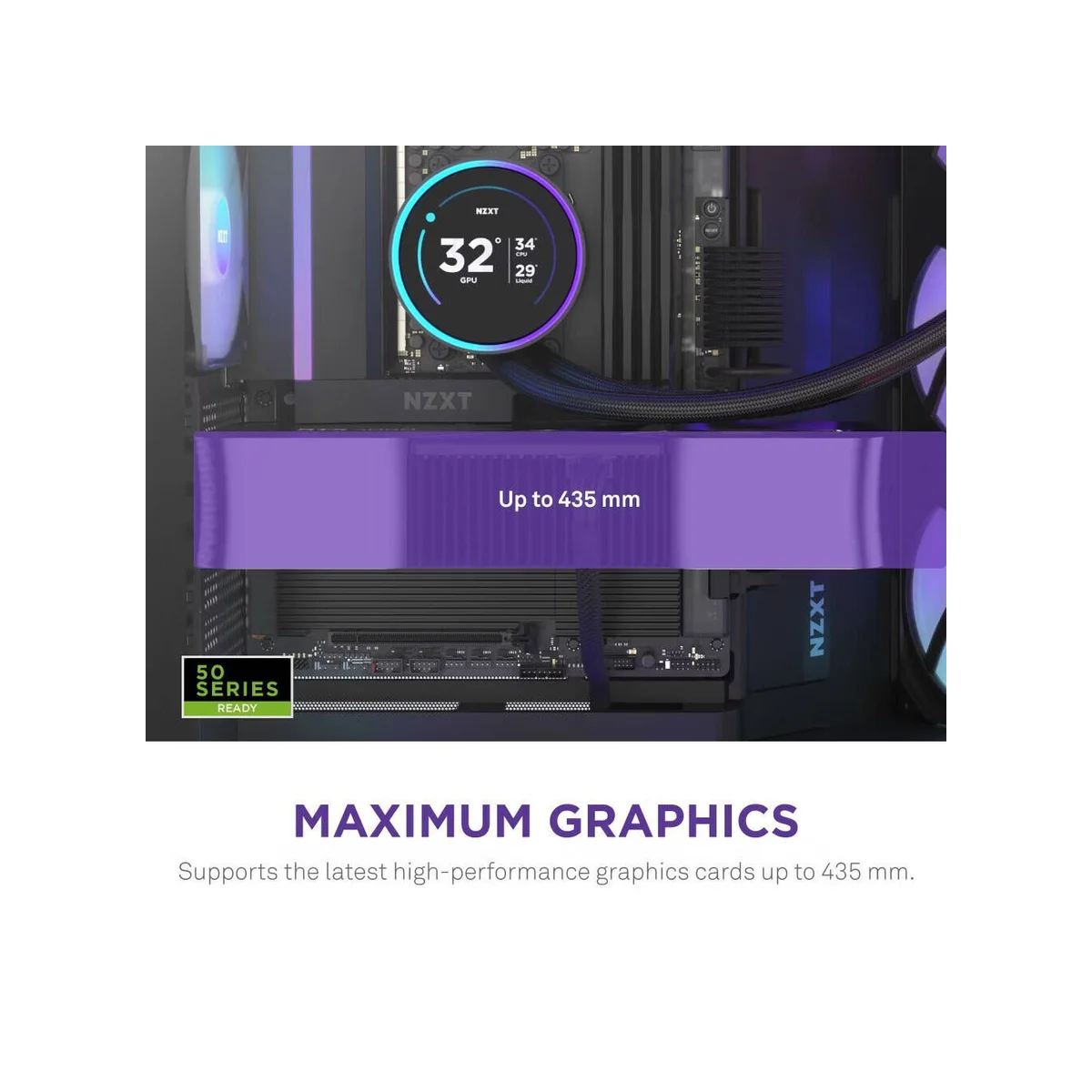 NZXT H9 Flow RGB (2025) Dual-Chamber Mid Tower Case - Black - CM-H92FB-R1 view 2