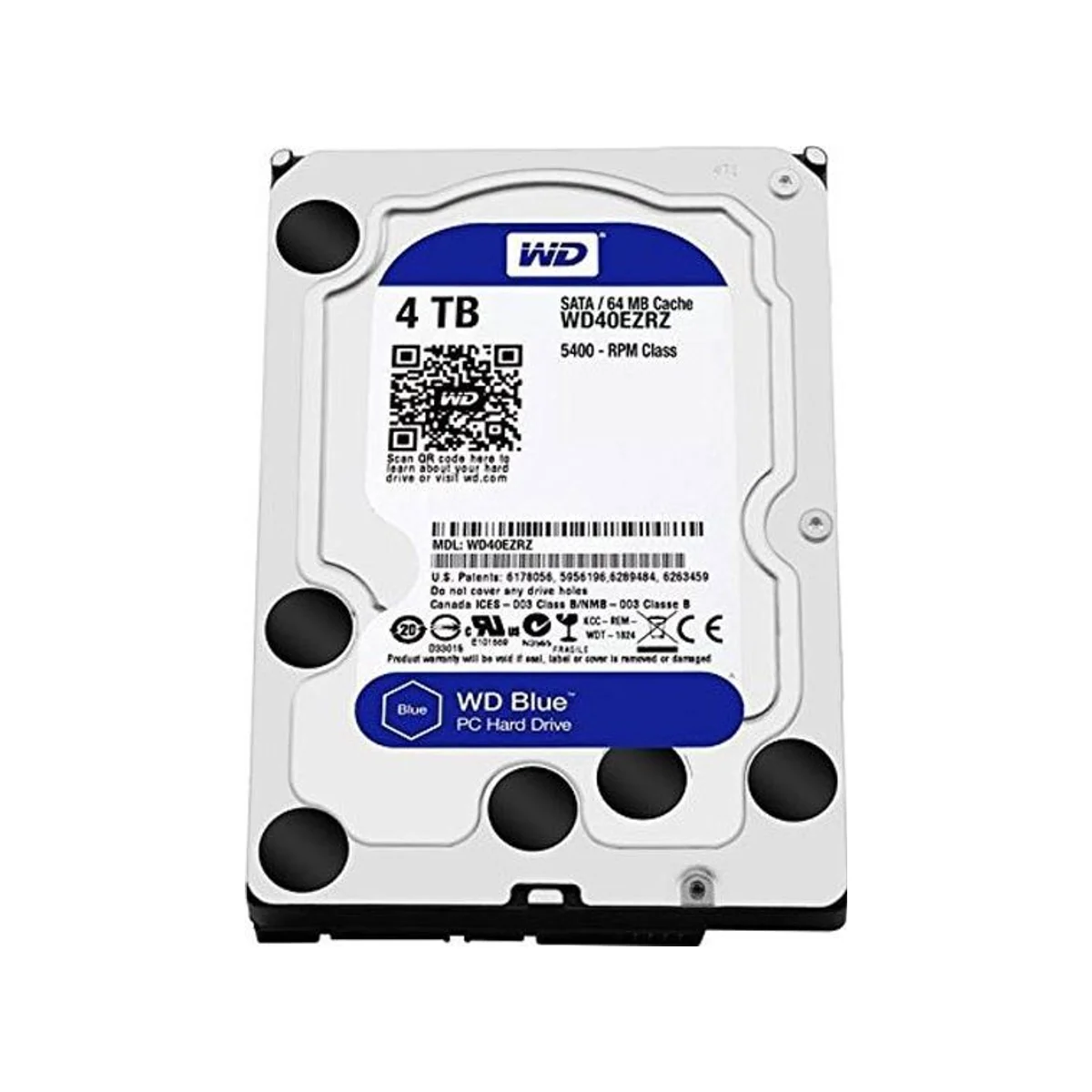 Western Digital Blue 4TB 5400 RPM 64MB SATA 6Gb/s 3.5" HDD – WD40EZRZ view 2