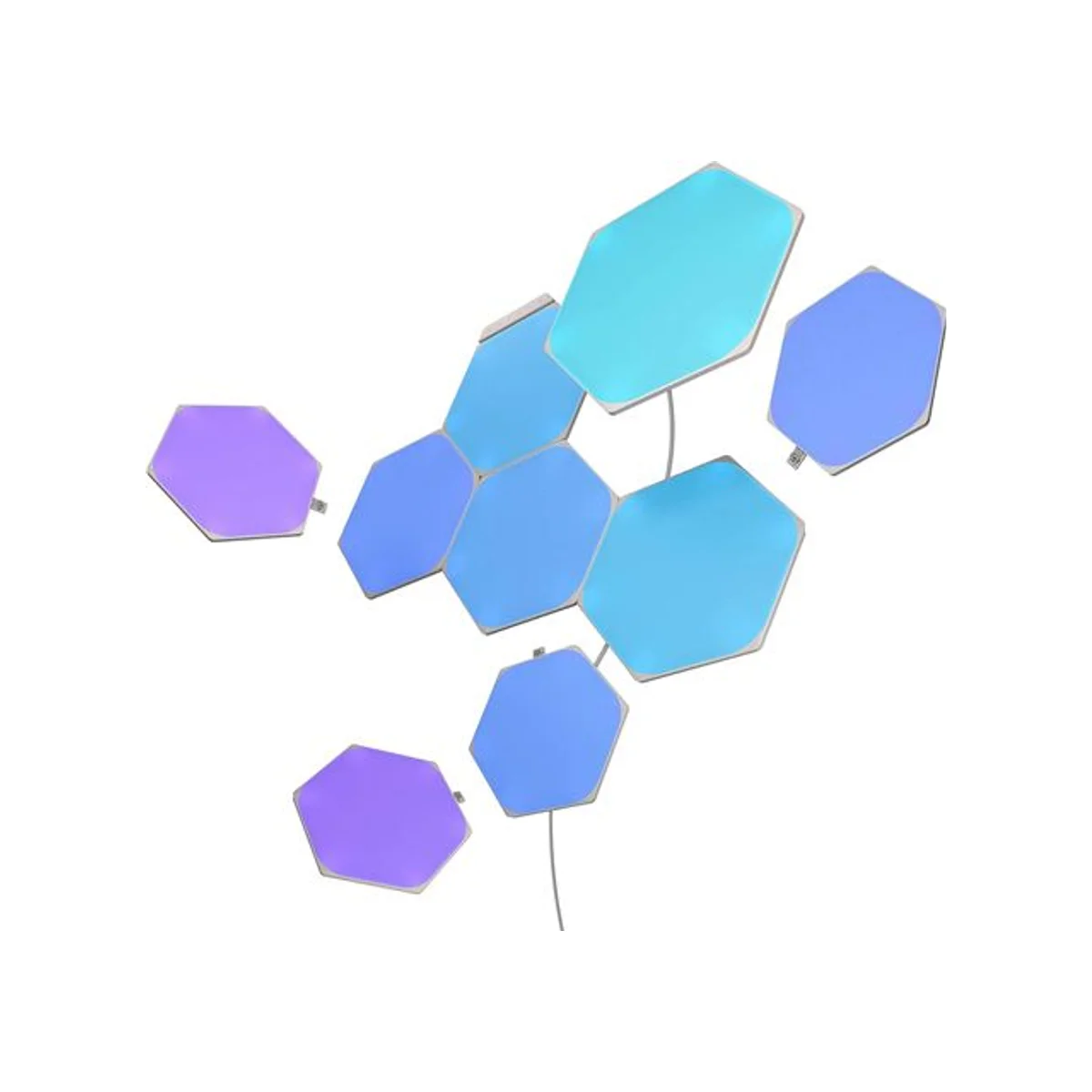 Nanoleaf Shapes Hexagons Starter Kit - 9 Panels (Multi, LED, Modular, Touch-Reactive, Wi-Fi) - NL42-0002HX-9PK