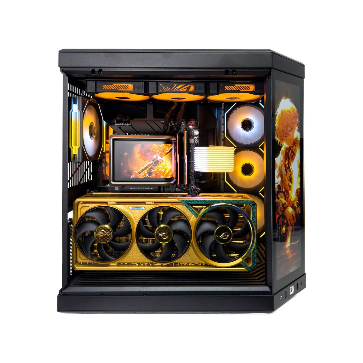 Gaming PC Golden Thunder (Ryzen 9 9950X3D, 64GB DDR5, RTX 5090 32GB) - Gaming_PC_Golden_Thunder view 3
