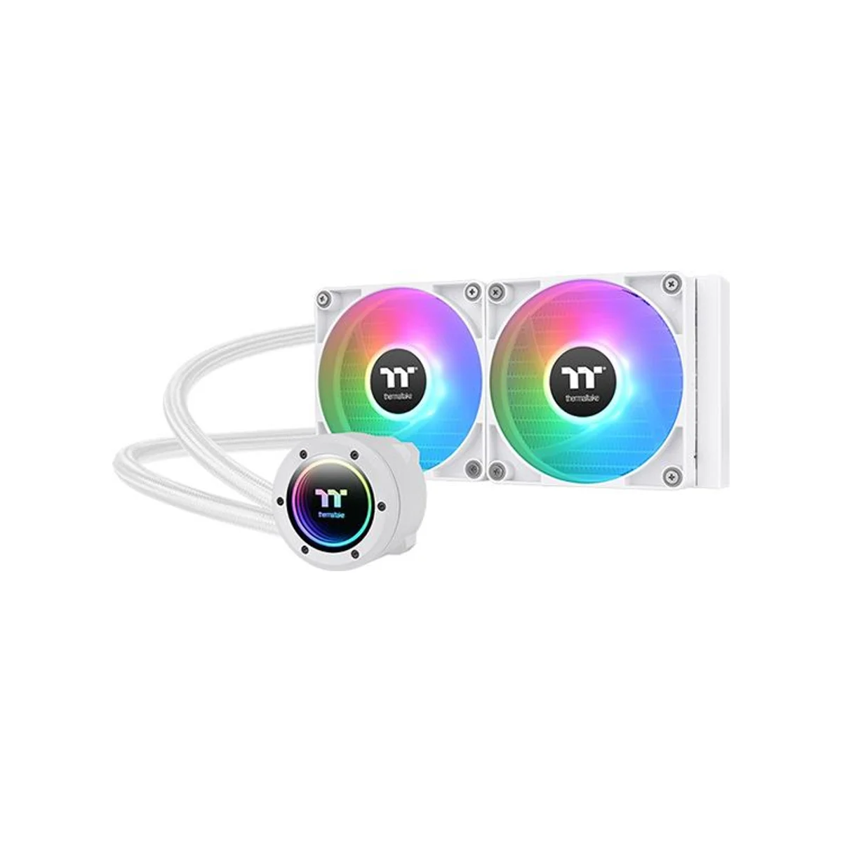THERMALTAKE TH240 V2 ARGB Sync AIO Snow CPU Liquid Cooler - White - CL-W364-PL12SW-A