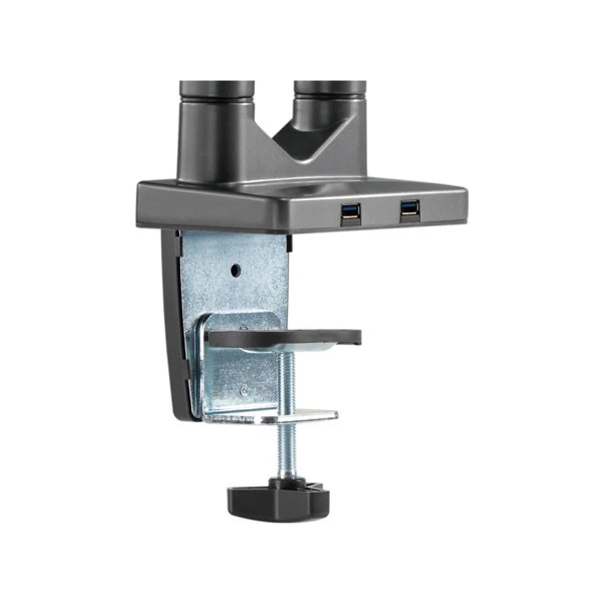 Navodesk Model A PRO Dual Monitor Arm - Black | Gas Spring Tech, USB Hub - CTRL-APRO-DUAL-BK view 3