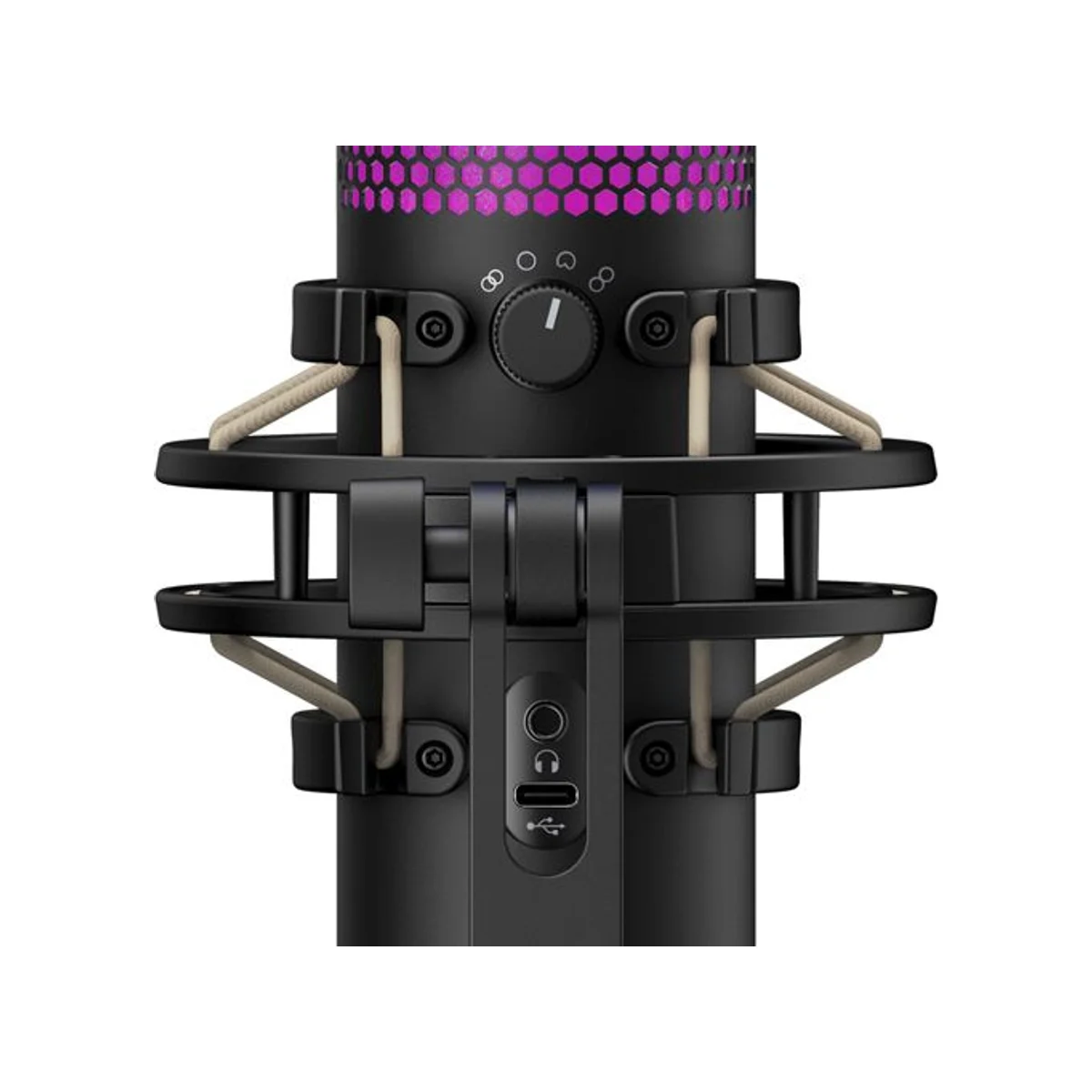 HyperX QuadCast S RGB USB Condenser Microphone (Stereo, Omnidirectional, Cardioid, Bidirectional, 20Hz-20kHz) - HMIQ1S-XX-RG/G view 3
