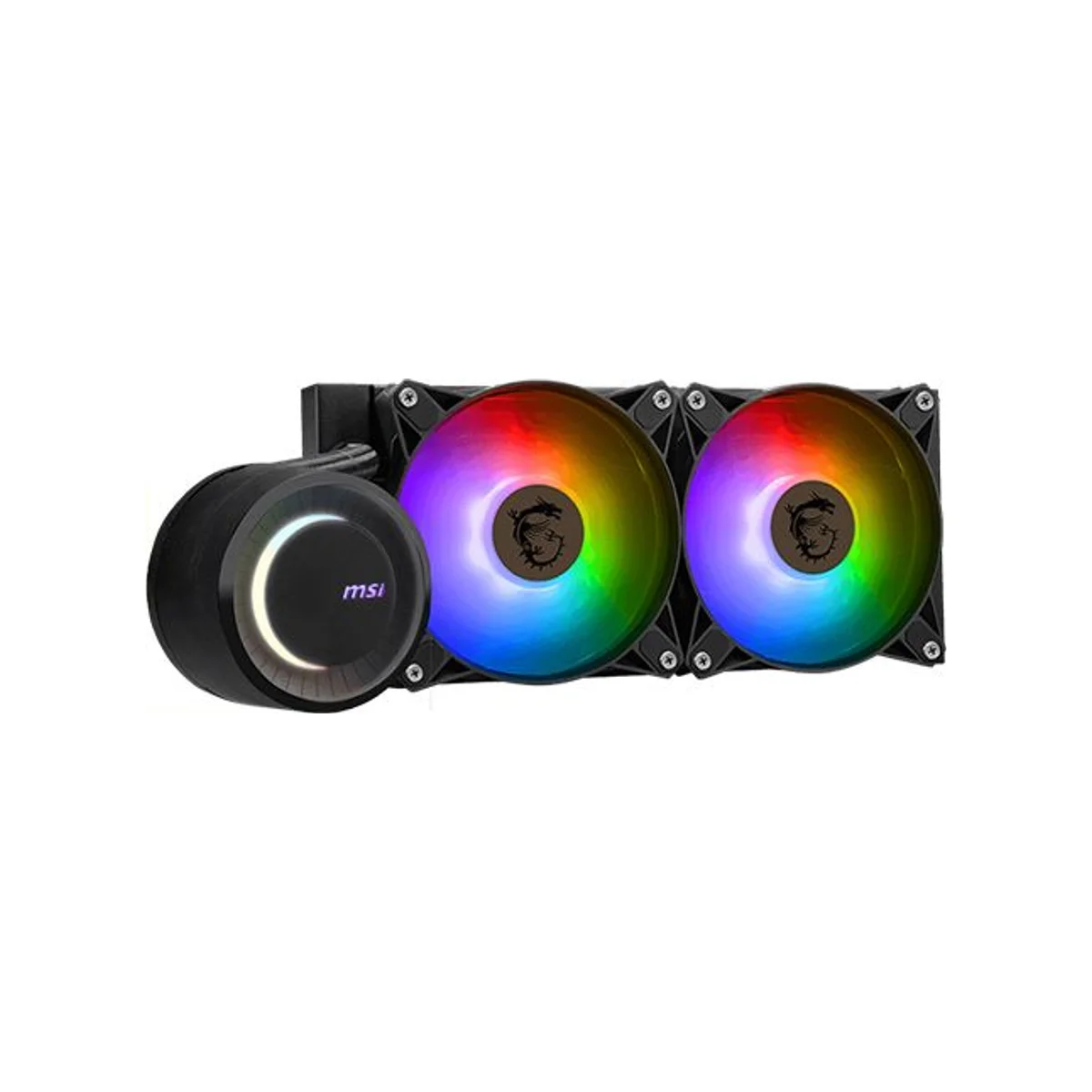 MSI MAG CORELIQUID E240 CPU Liquid Cooler - Black (240mm Radiator, ARGB Fans, FDB Bearing) - 306-7ZW5E17-C24 view 2