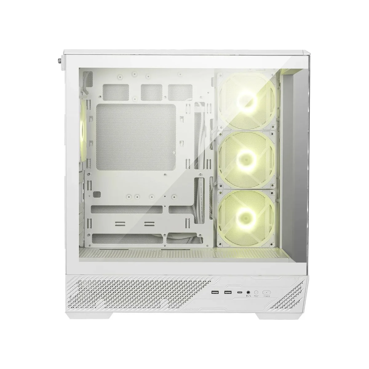 MSI MAG PANO 130R PZ Glass Panoramic Mid-Tower Gaming Case - White - PANO130RPZWH view 2