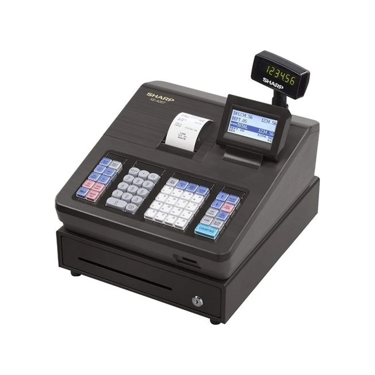 SHARP XE-A207B Cash Register with Menu Based Control System (2500 PLU, 99 Depts, SD Card) - XE-A207B view 2