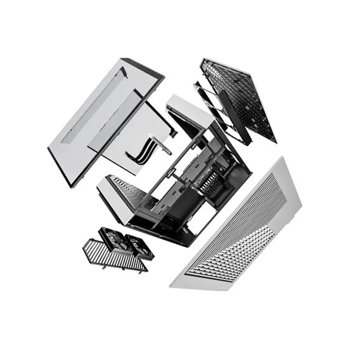 Hyte Y60 Dual Chamber Glass Panoramic Mid-Tower Gaming Case - White - CS-HYTE-Y60-BW view 3