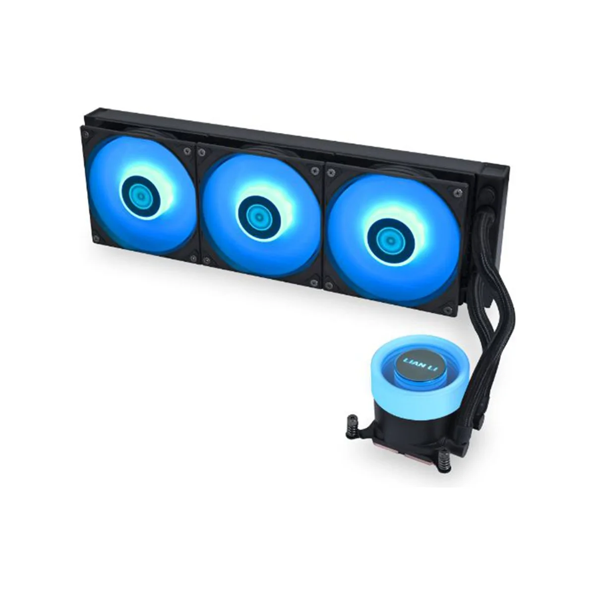 Lian Li GA II Lite 360mm ARGB Black Liquid CPU Cooler (LGA 1851/1700, AM5/AM4, 3800 RPM Pump, 2500 RPM Fans) - G89.GA2L36RB.00 view 3