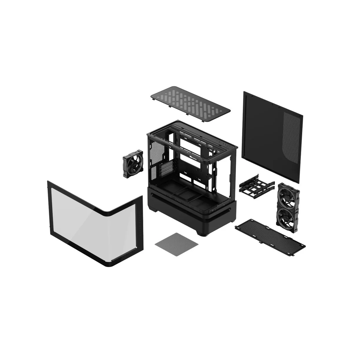 ASUS Prime AP201 Mesh Micro-ATX Gaming Case – Black view 7