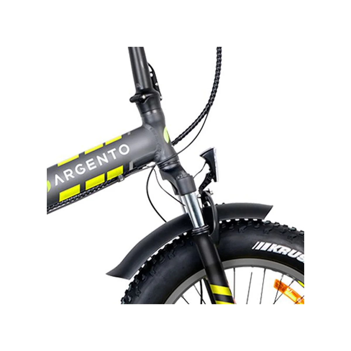 Argento Mini Max Plus Foldable E-Bike Silver (Fat Tire, Foldable, 250W Bafang Motor, 7-Speed Shimano) - MT-ARG-EB-MINIMAX+SLV view 2