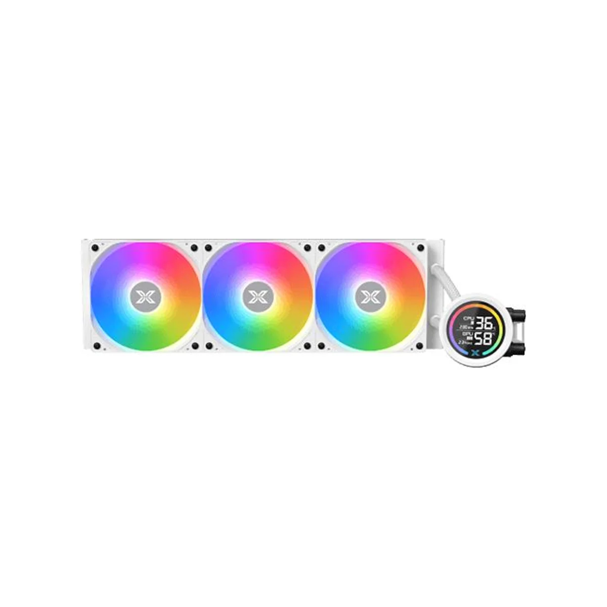 XIGMATEK LK 360 Digital Arctic LCD ARGB AIO PWM CPU Liquid Cooler - White - EN45912