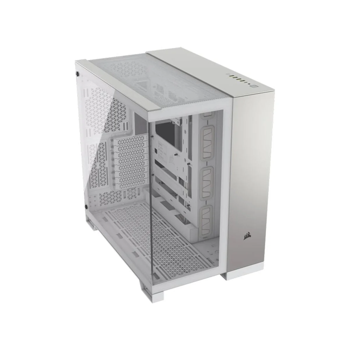 Corsair 6500X Gray Aluminum Dual-chamber Mid-Tower Gaming Case - White - CC-9011285-WW