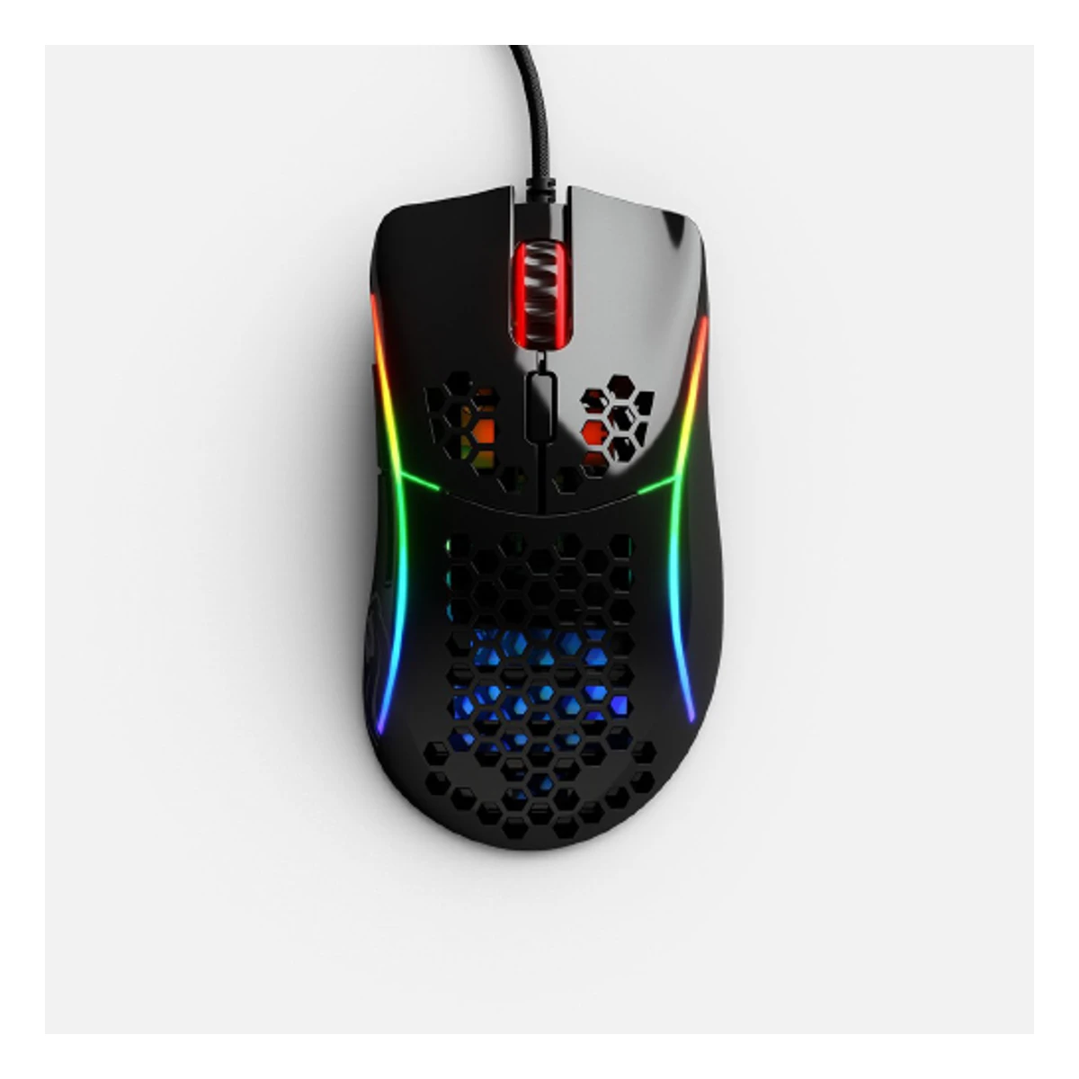 Glorious Model D Minus Gaming Mouse - Glossy Black (Pixart PMW-3360, Omron 20M, 6 Buttons, 62g) - GLO-MS-DM-GB