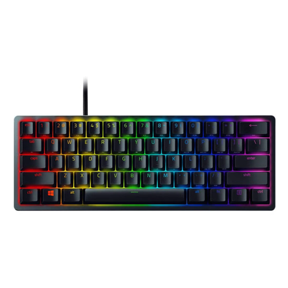 Razer Huntsman Mini 60% Gaming PBT Chroma RGB Keyboard With Red Optical Switches | RZ03-03390200-R3M1 view 2