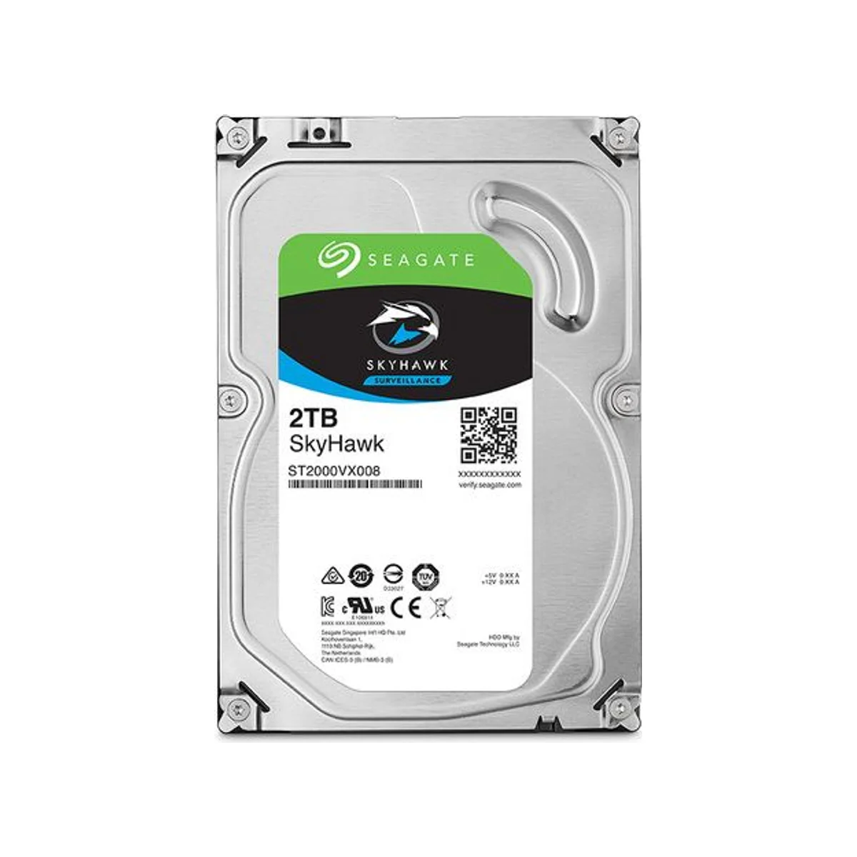 Seagate SkyHawk 2TB 7200RPM 64MB Cache SATA III 3.5" Surveillance HDD – ST2000VX008