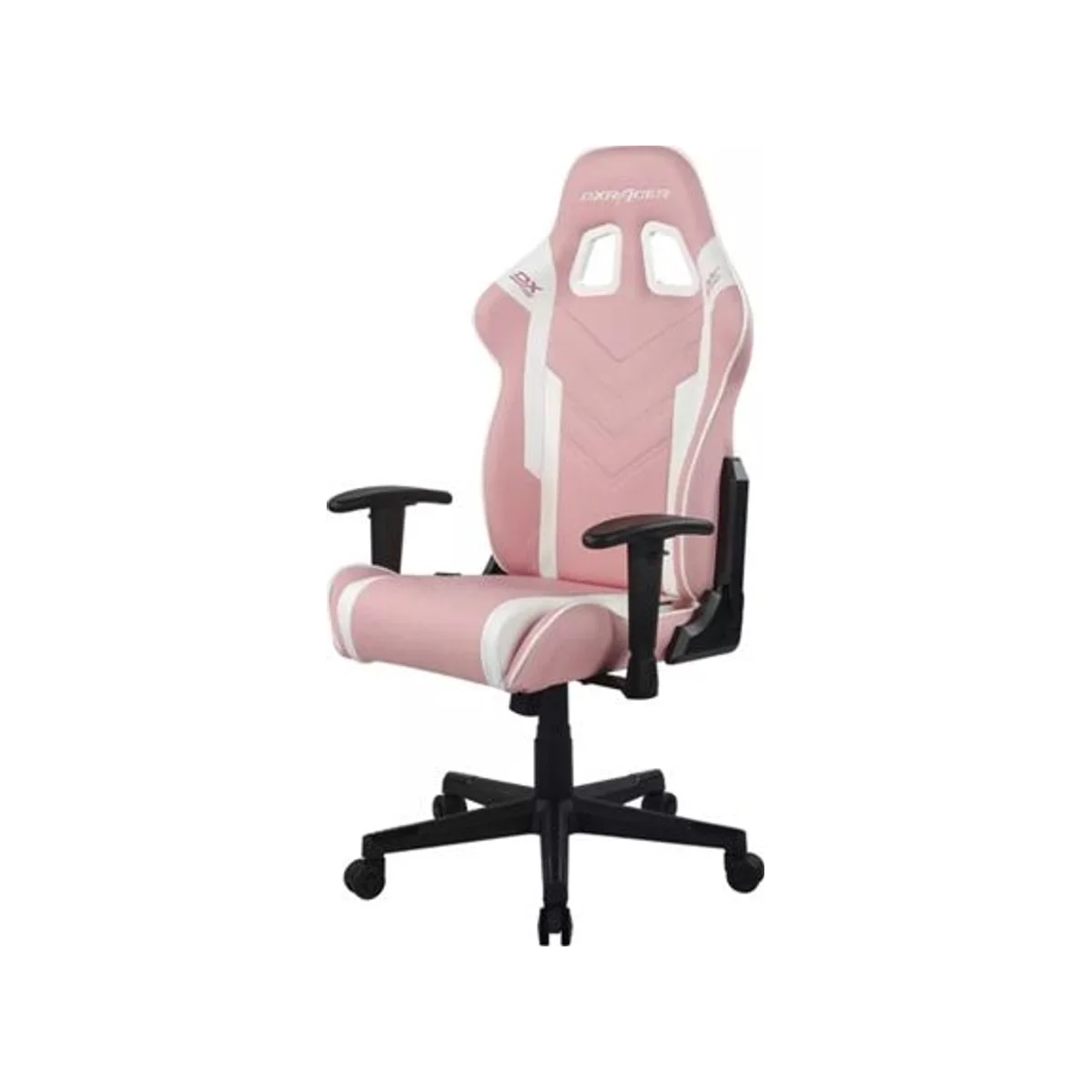 DXRACER P132 Prince Series Gaming Chair - Pink/White (Premium PU-leather, High-density foam, 1D Armrests, Steel frame, Class 4 gas lift) - GC-P132-PW-F2-158 view 3