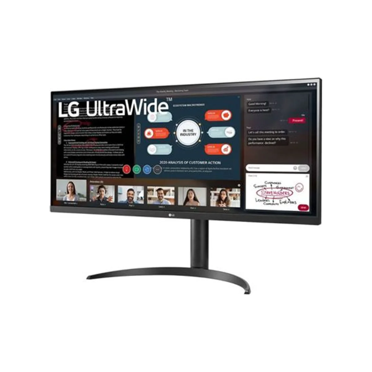 LG 34" UltraWide HDR10 FHD 5ms IPS Monitor with AMD FreeSync - 34WP550-B view 2