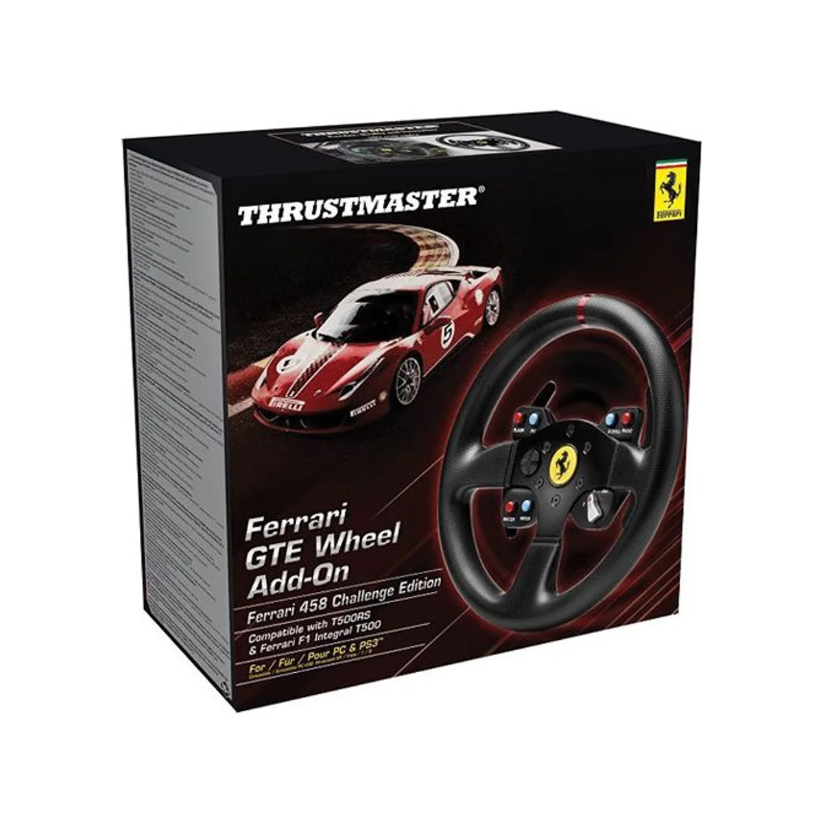 Thrustmaster Ferrari 458 Challenge Edition GTE Add-On Wheel - Black (11-inch Replica, Quick-Release, Paddle Shifters) - TM-WHL-GTE-F458-ADDON view 6