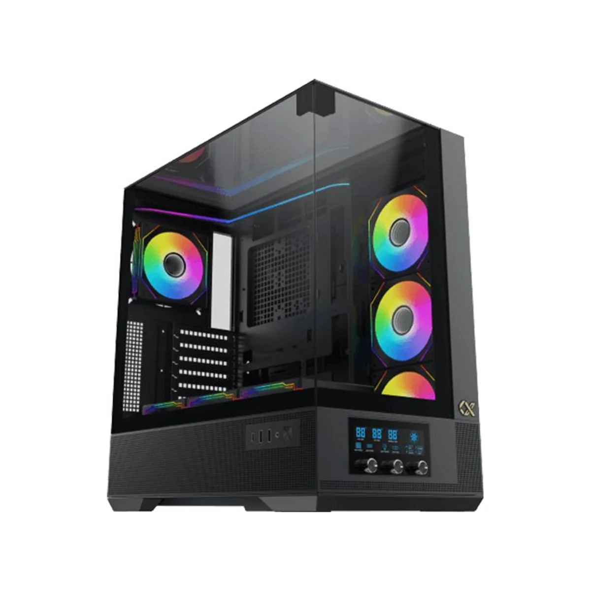 Xigmatek Vision ARGB E-ATX Mid Tower Gaming Case – Black - EN45196