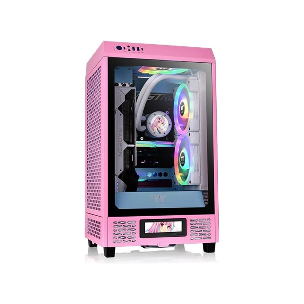 Thermaltake The Tower 200 Bubble Mini-ITX Gaming Case - Pink - CA-1X9-00SAWN-00
