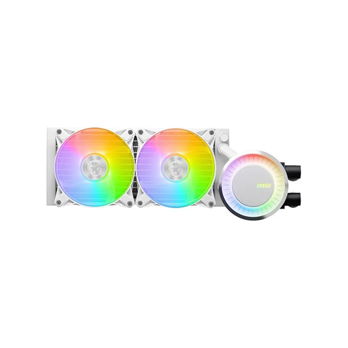 MSI MAG CORELIQUID E240 CPU Liquid Cooler - White (240mm Radiator, ARGB Fans, FDB Bearing) - 306-7ZW5E27-C24