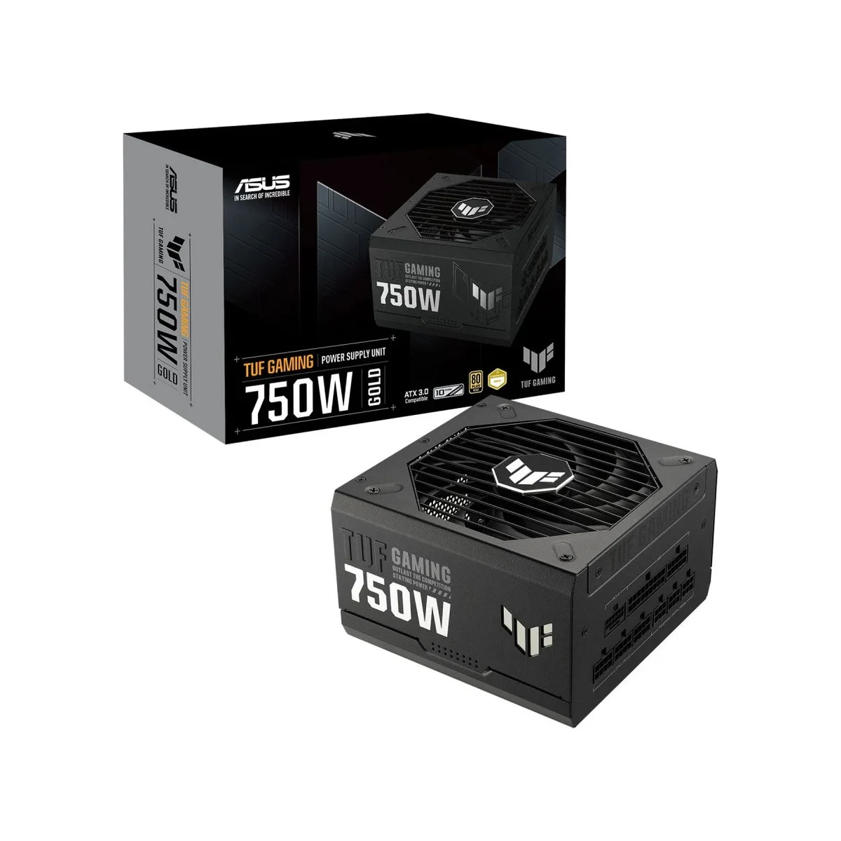 ASUS TUF Gaming 750W 80 PLUS Gold ATX 3.1 Power Supply (750W, ATX 3.1, 80 Plus Gold, Active PFC) - 90YE00S3-B0NA00
