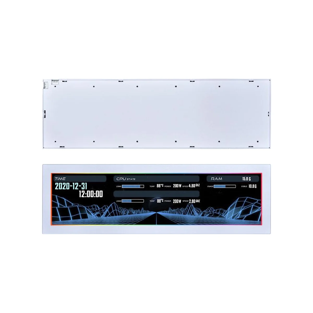 Lian Li 8.8" IPS Screen 60Hz Case Bracket Metal - White | SM088W view 2