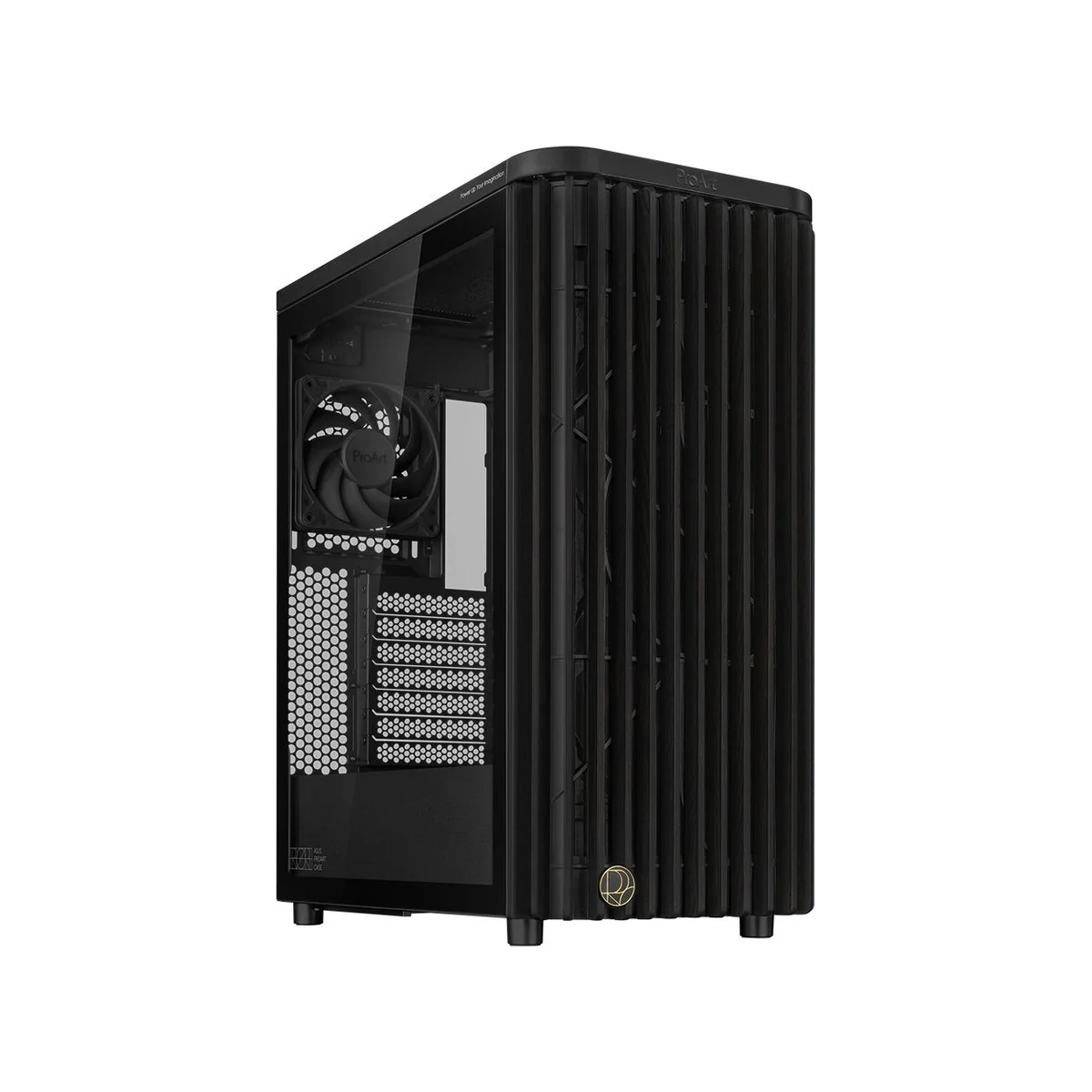 Asus ProArt PA401 Edition Tempered Glass Wood Edition ATX Gaming Case - Black - 90DC00M0-B39000