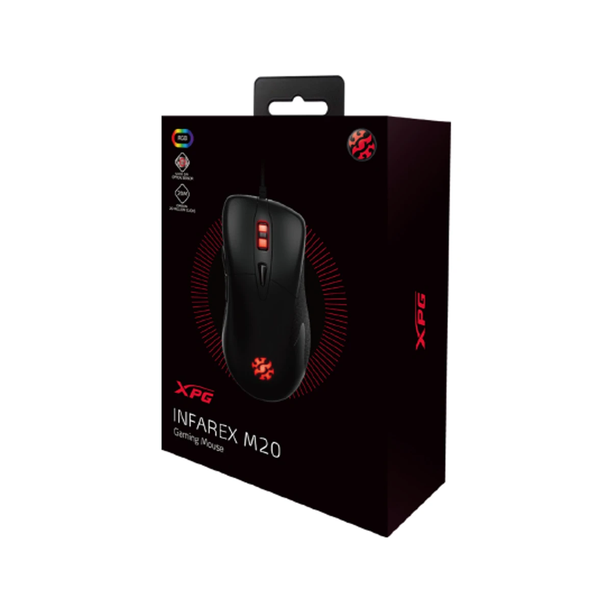 XPG Infarex M20 Gaming Mouse with OMRON Switch, RGB Lighting - XPG-INFAREX-M20