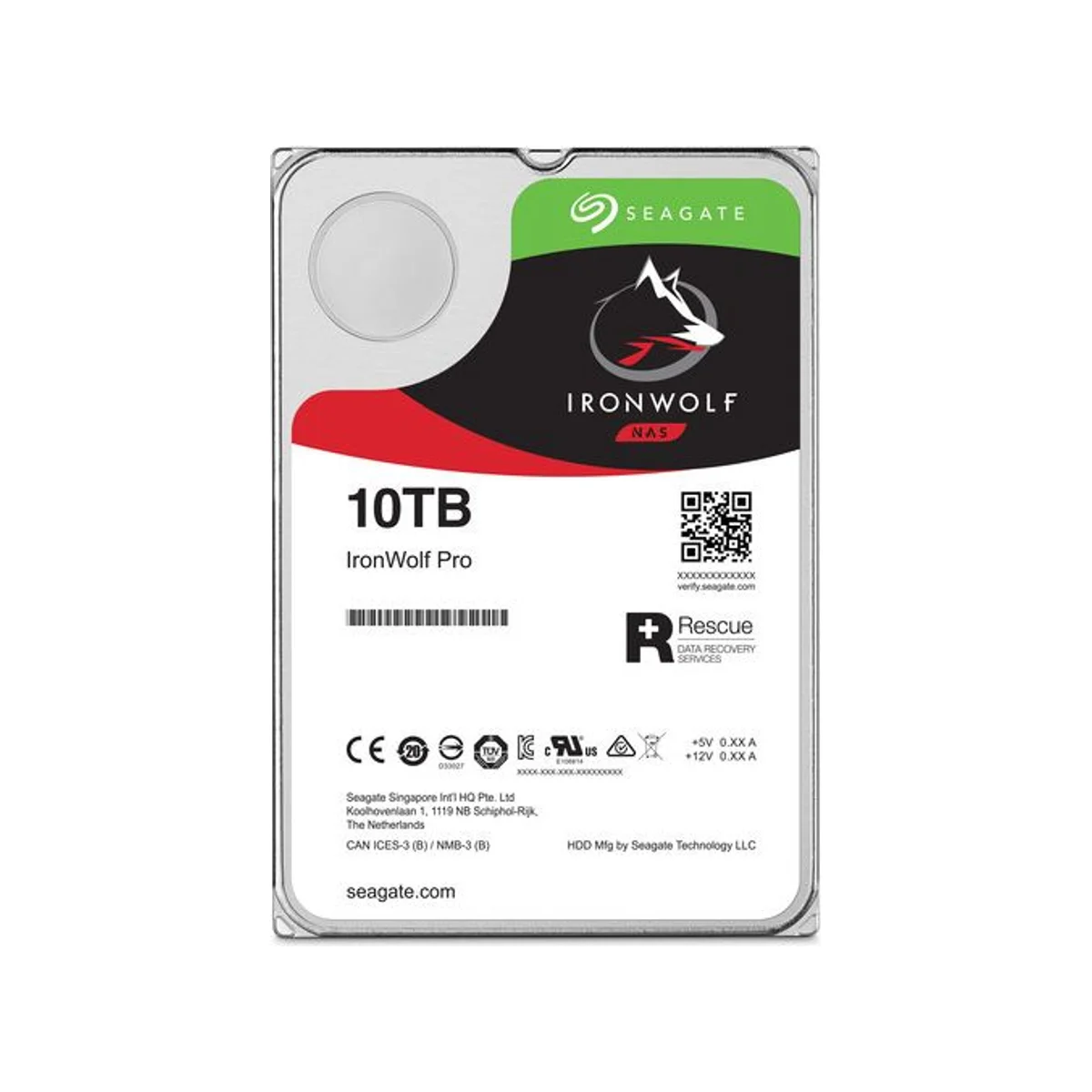 Seagate IronWolf Pro 10TB 7200RPM 256MB Cache SATA III 3.5" NAS HDD – ST10000NE0008