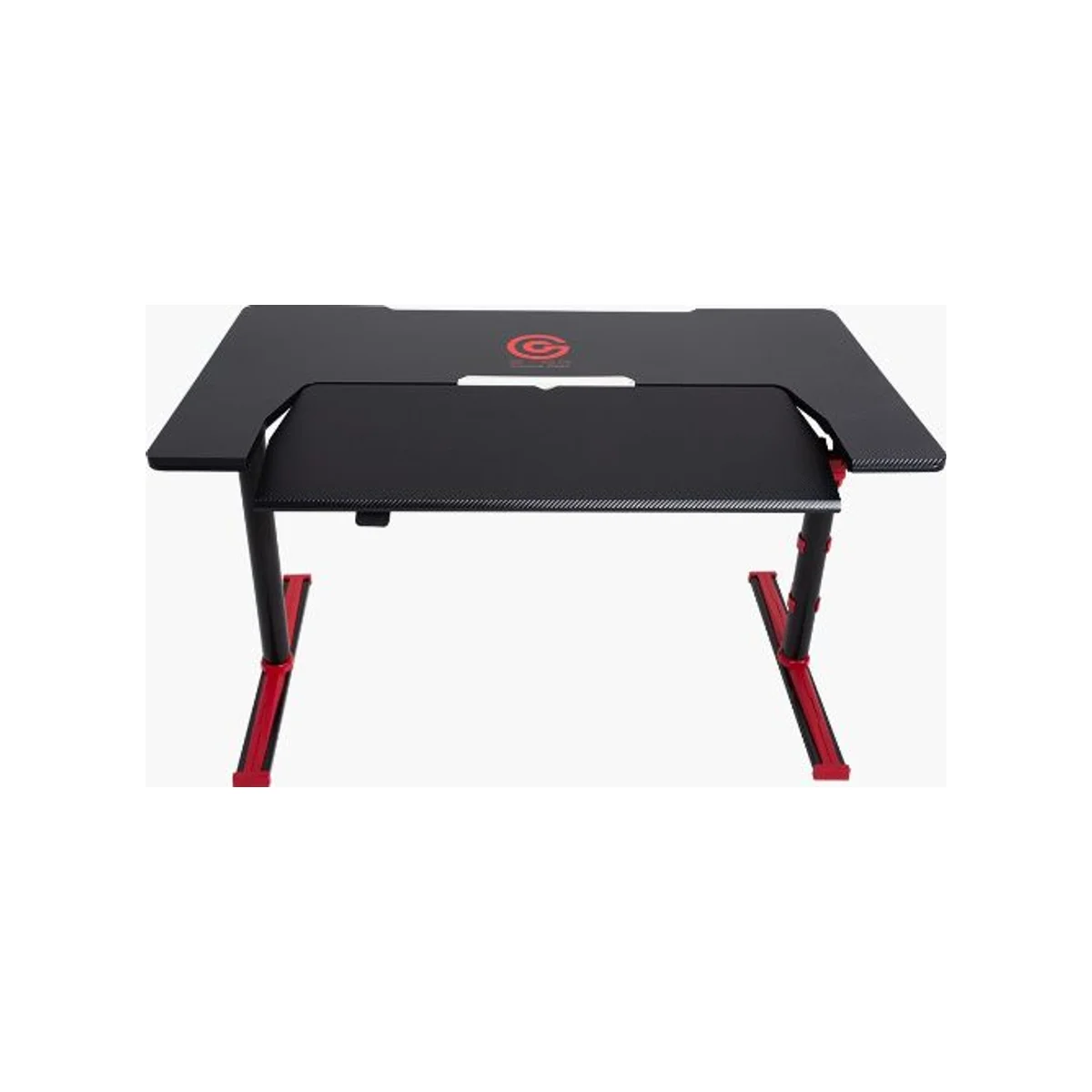 TWISTED MINDS GDTS-4 Gaming Desk - Red (Adjustable Height, RGB Lighting, Inclined Platform) - GDTS-4-1565-Red view 2