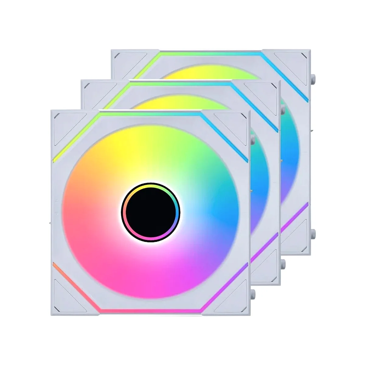 Lian Li UNI FAN SL Infinity Wireless 120mm ARGB PWM Triple Pack Fan - White - 12SLIN1W3W view 2