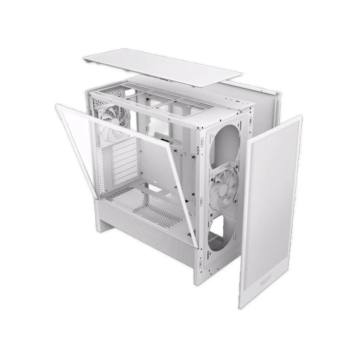 NZXT H5 Flow ATX Compact Mid Tower Airflow Gaming Case – White - CC-H52FW-01 view 6