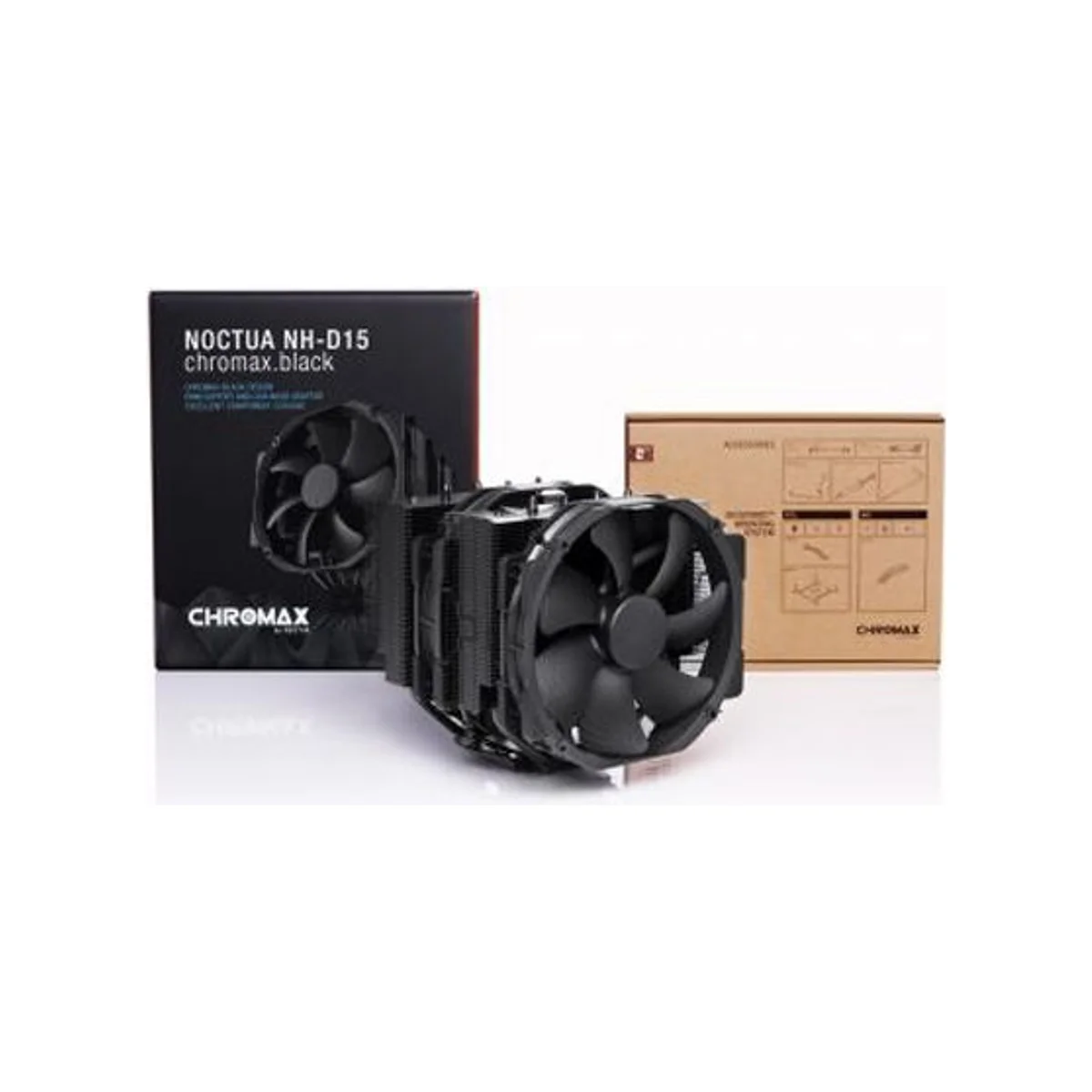 Noctua NH-D15 Chromemax.Black CPU Cooler (Black, Dual Tower, 6 Heatpipes) - NH-D15 CH.BK view 4