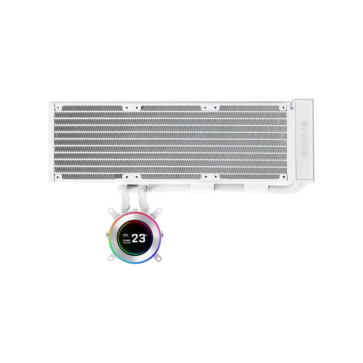 LIAN LI HydroShift II LCD-C 360R ARGB 360mm AIO Liquid CPU Cooler - White - G89.GHS2LCD36RW.00 view 2