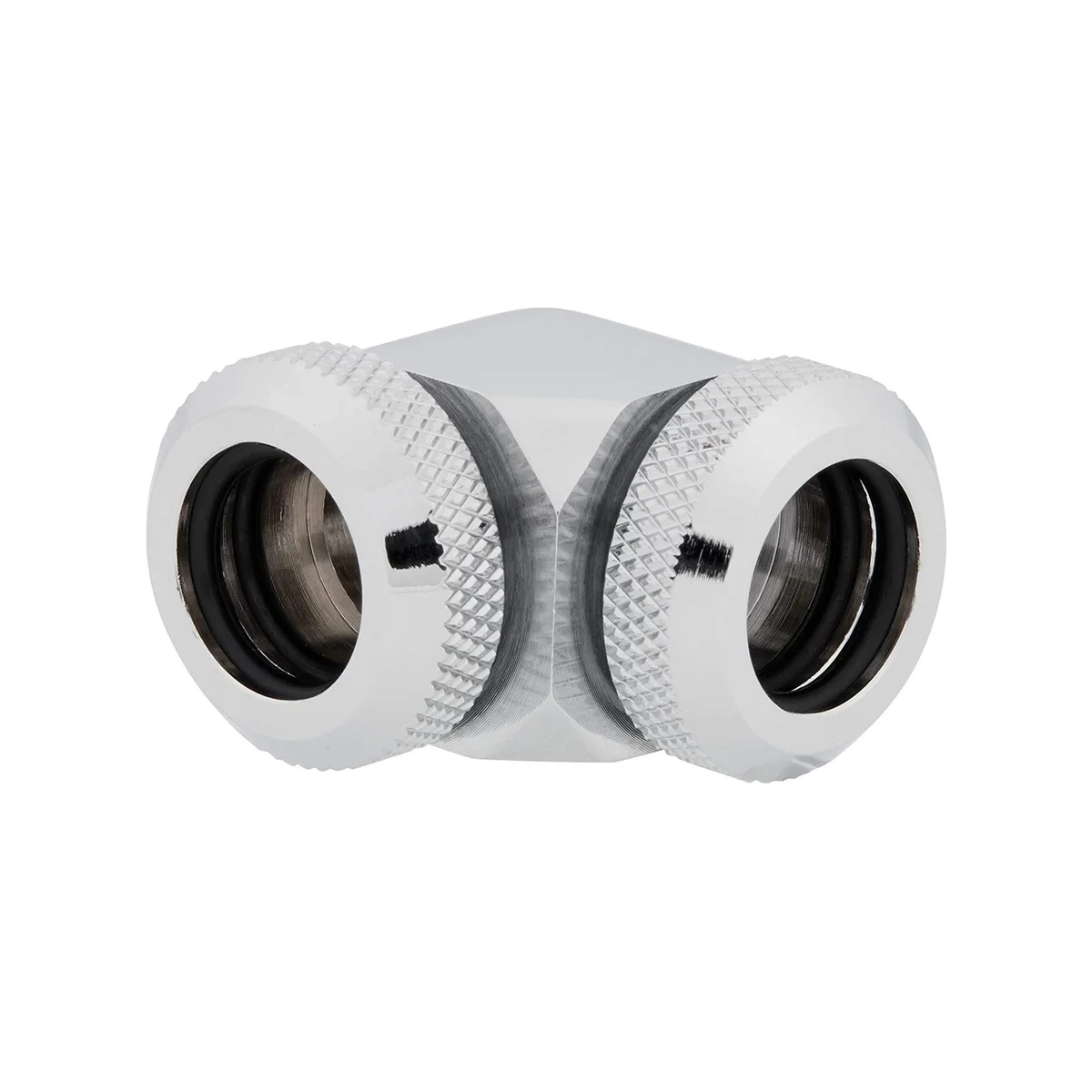 CORSAIR Hydro X Series XF Hardline 90° 12mm OD Fitting Twin Pack — Chrome - CX-9052021-WW view 2