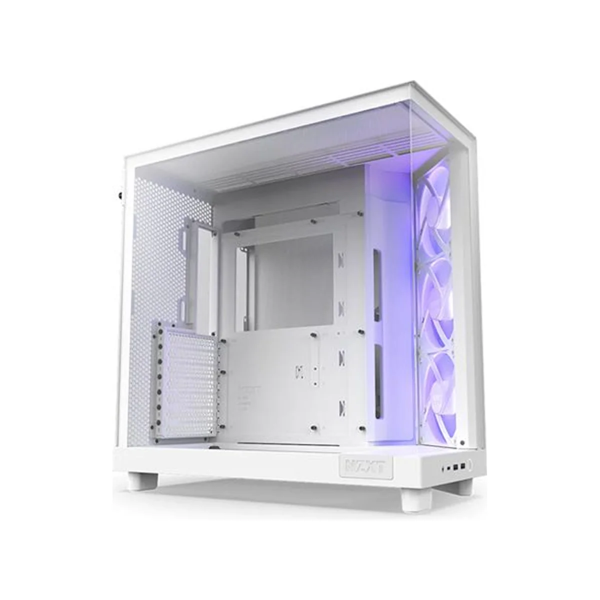NZXT H6 Flow RGB ATX Dual-Chamber Mid Tower Gaming Case – White - CC-H61FW-R1