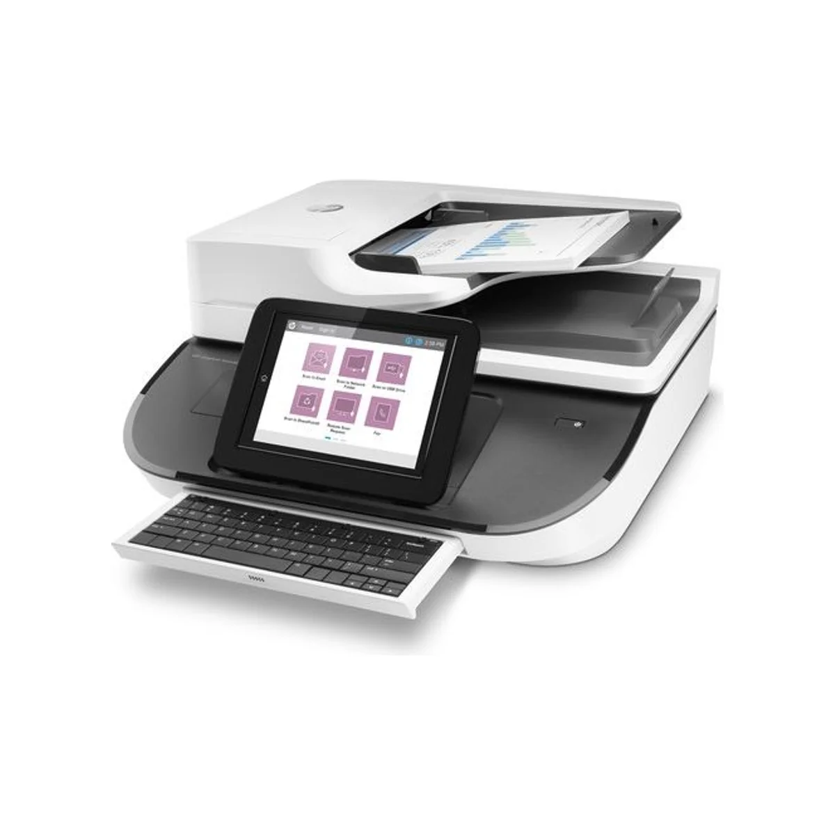 HP Digital Sender Flow 8500 fn2 Document Capture Workstation - White | Document Scanner (600 dpi, 100 ppm, 200 ipm, 24-bit) - L2762A