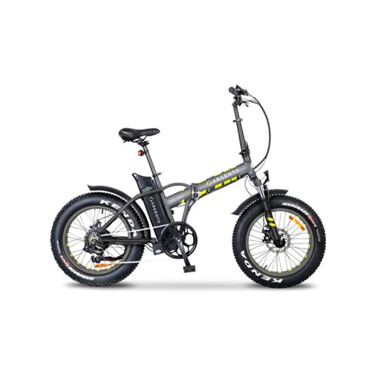 Argento Mini Max Plus Foldable E-Bike Silver (Fat Tire, Foldable, 250W Bafang Motor, 7-Speed Shimano) - MT-ARG-EB-MINIMAX+SLV